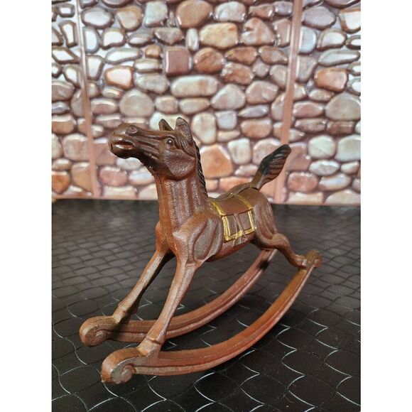 Collectible Vintage Cast Iron Rocking Horse Doorstop - Picture 3 of 10
